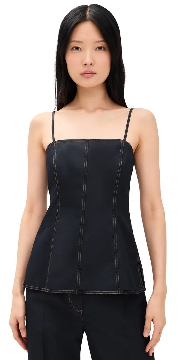 Helmut Lang Minimal Slip Top Navy Melange | Image 1 Helmut Lang Minimal Slip Top Navy Melange | Image 1