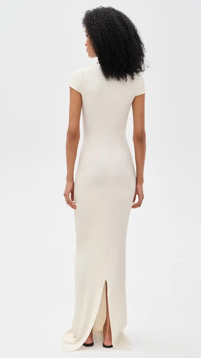 Éterne Cap Sleeve Maxi Dress Cream | Thumbnail 3 Éterne Cap Sleeve Maxi Dress Cream | Thumbnail 3