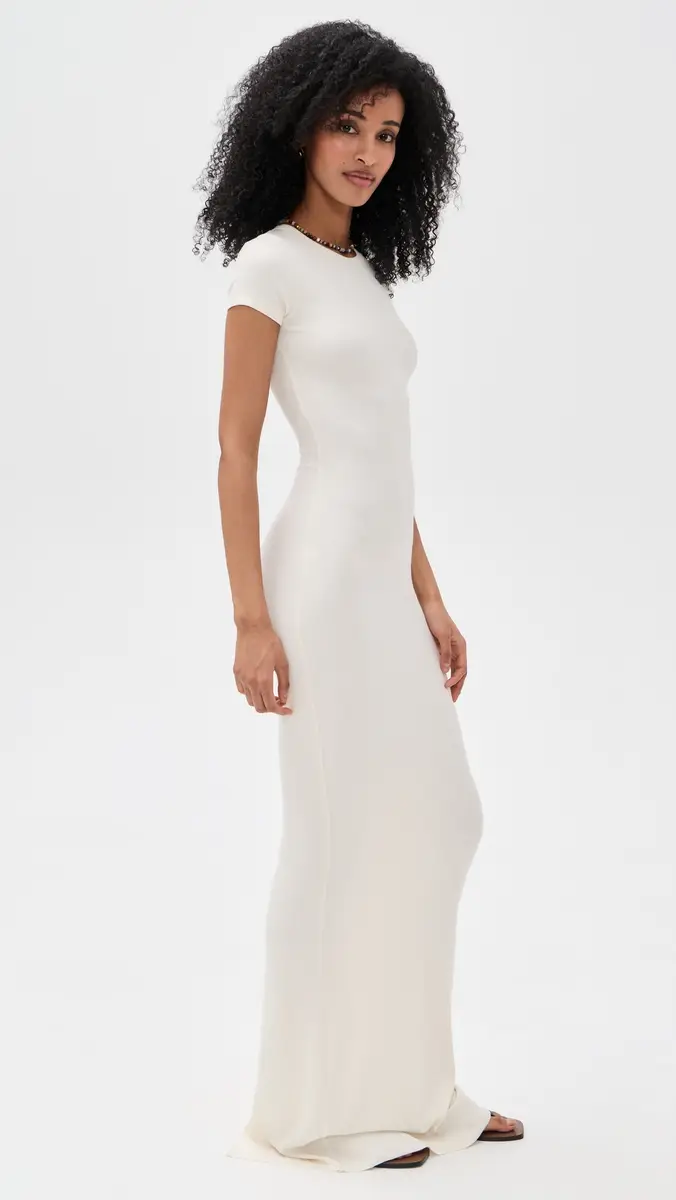 Éterne Cap Sleeve Maxi Dress Cream | Thumbnail 4 Éterne Cap Sleeve Maxi Dress Cream | Thumbnail 4