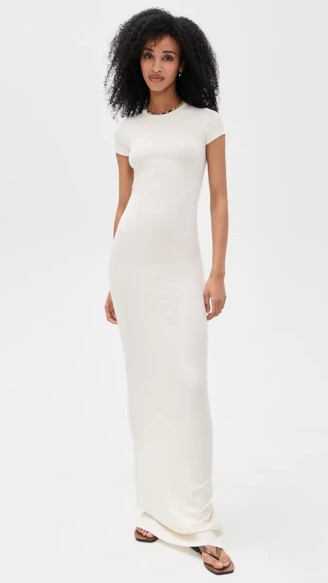 Éterne Cap Sleeve Maxi Dress Cream | Thumbnail 5 Éterne Cap Sleeve Maxi Dress Cream | Thumbnail 5