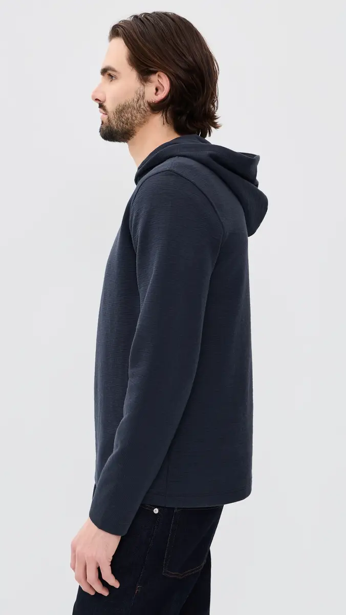 Vince Double Face Pullover Hoodie Coastal | Thumbnail 4 Vince Double Face Pullover Hoodie Coastal | Thumbnail 4