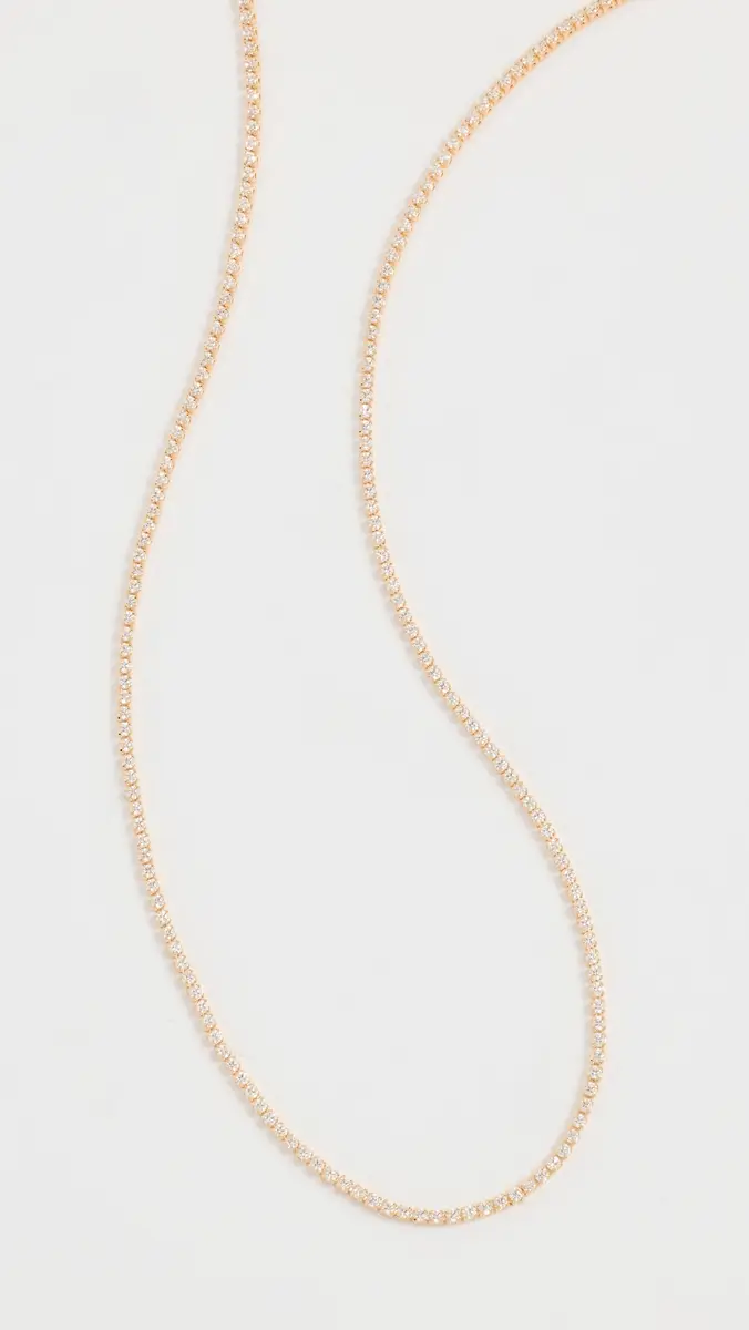 Shashi Micro Teeny Tiny Tennis Necklace | Thumbnail 2