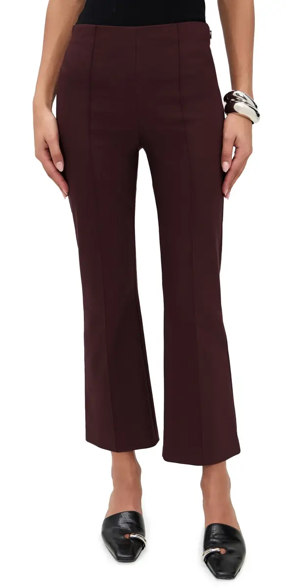 Vince Niki Mid Rise Crop Flare Pant Oxblood | Image 1 Vince Niki Mid Rise Crop Flare Pant Oxblood | Image 1
