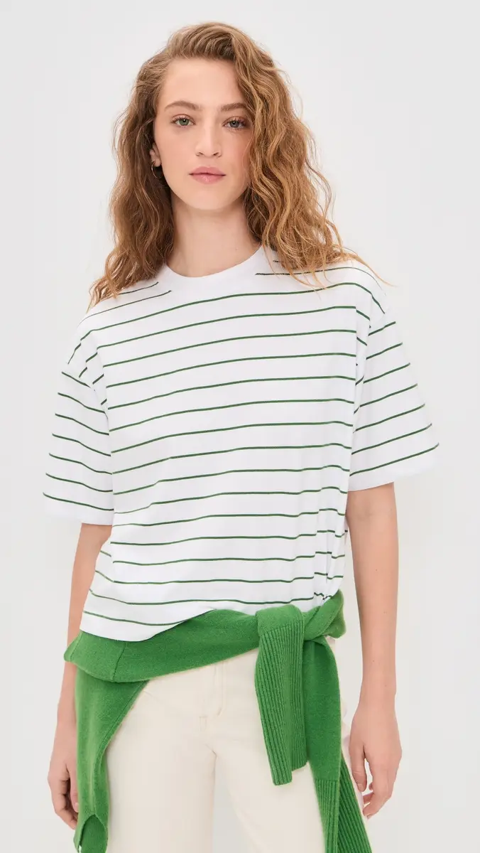 Madewell The Boxy Crop Tee French Stripe Knits | Thumbnail 2
