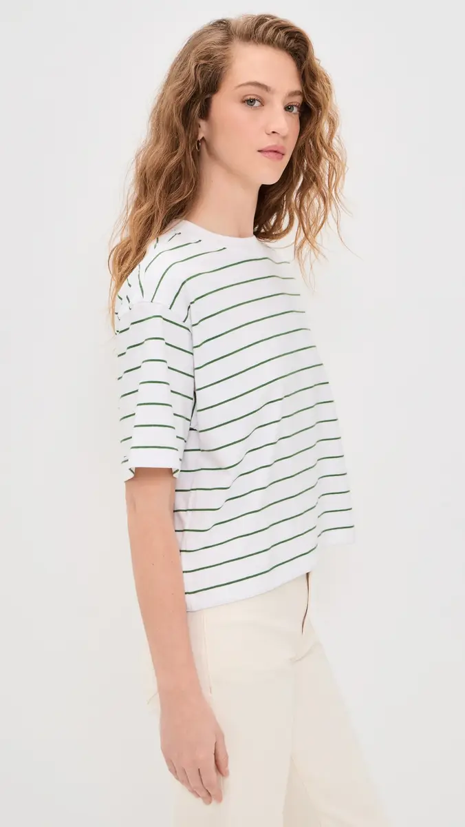 Madewell The Boxy Crop Tee French Stripe Knits | Thumbnail 4