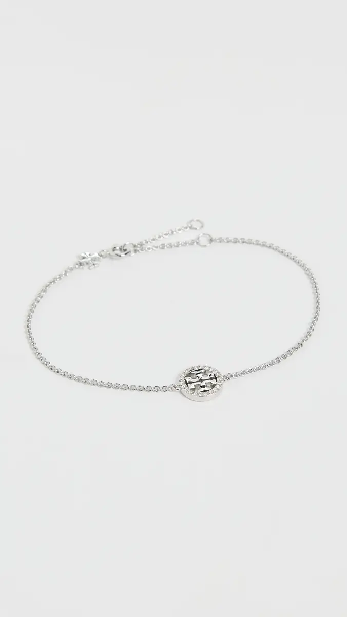 Tory Burch Delicate Icon Pavé Chain Bracelet | Thumbnail 2