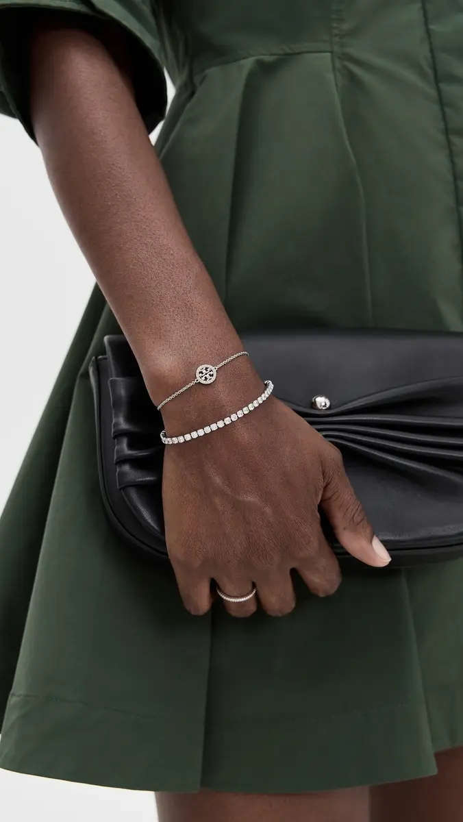Tory Burch Delicate Icon Pavé Chain Bracelet | Thumbnail 3