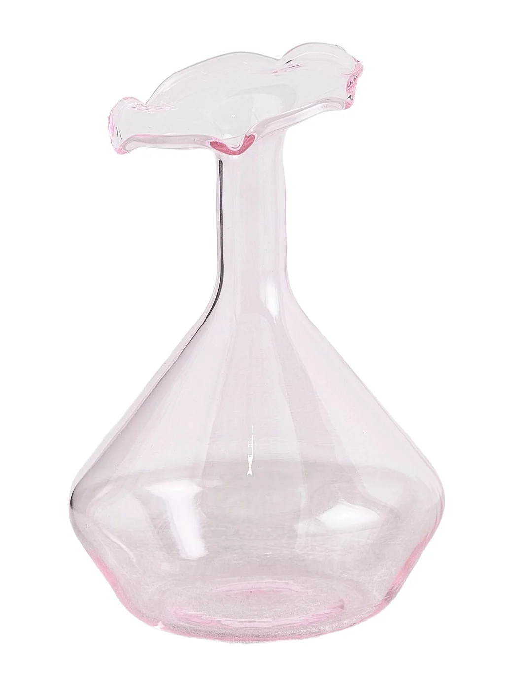 Tizo Design Pink Angled Neck Glass Vase
