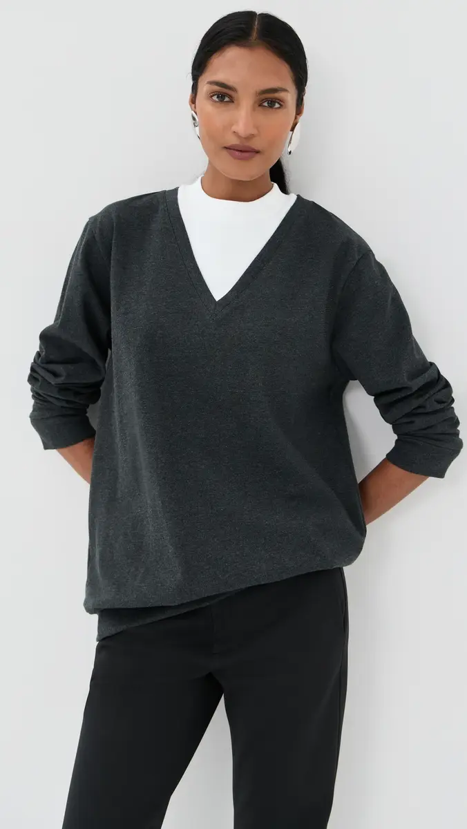 Tibi Perfect T-Shirt Trompe L'oeil Top Grey ulti | Thumbnail 2 Tibi Perfect T-Shirt Trompe L'oeil Top Grey ulti | Thumbnail 2