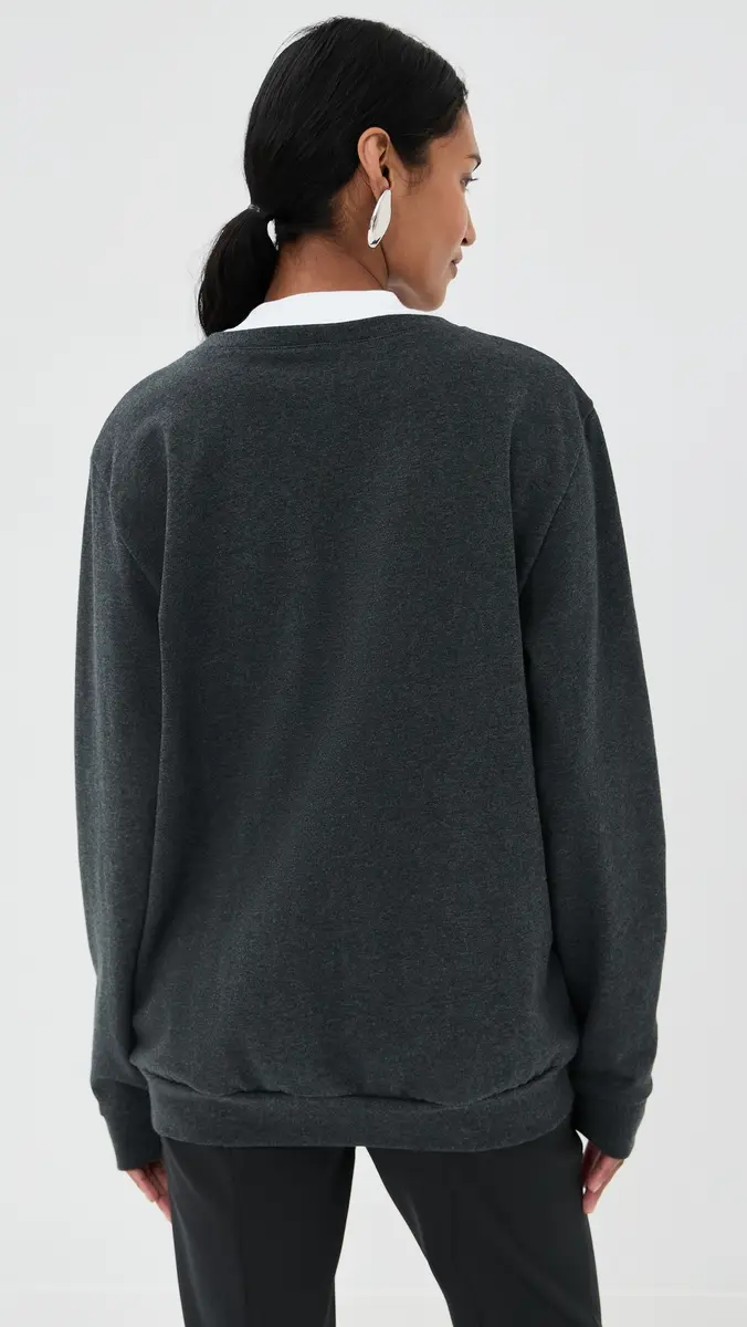 Tibi Perfect T-Shirt Trompe L'oeil Top Grey ulti | Thumbnail 3 Tibi Perfect T-Shirt Trompe L'oeil Top Grey ulti | Thumbnail 3