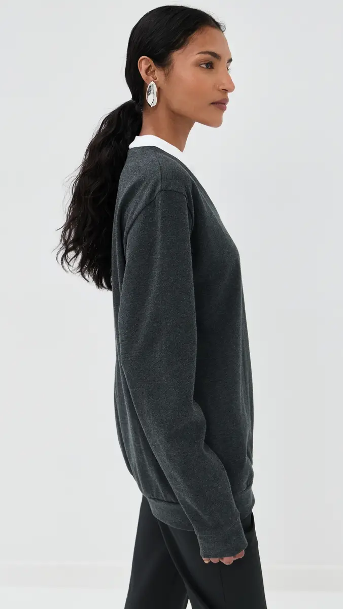 Tibi Perfect T-Shirt Trompe L'oeil Top Grey ulti | Thumbnail 4 Tibi Perfect T-Shirt Trompe L'oeil Top Grey ulti | Thumbnail 4