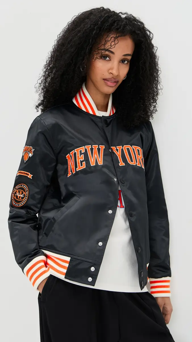 New York or Nowhere Knicks Midtown Varsity Jacket Black | Thumbnail 2 New York or Nowhere Knicks Midtown Varsity Jacket Black | Thumbnail 2