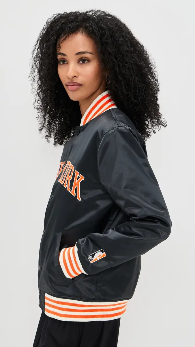 New York or Nowhere Knicks Midtown Varsity Jacket Black | Thumbnail 4 New York or Nowhere Knicks Midtown Varsity Jacket Black | Thumbnail 4
