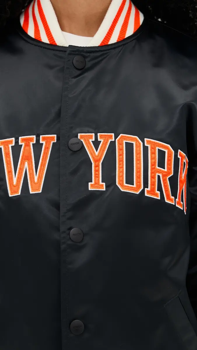 New York or Nowhere Knicks Midtown Varsity Jacket Black | Thumbnail 6 New York or Nowhere Knicks Midtown Varsity Jacket Black | Thumbnail 6