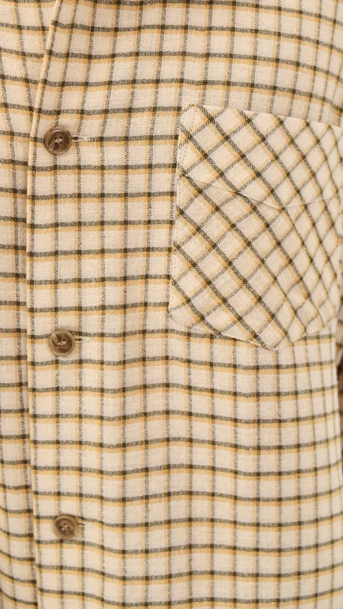 Stockholm Surfboard Club Club Overshirt Yellow Check | Thumbnail 6