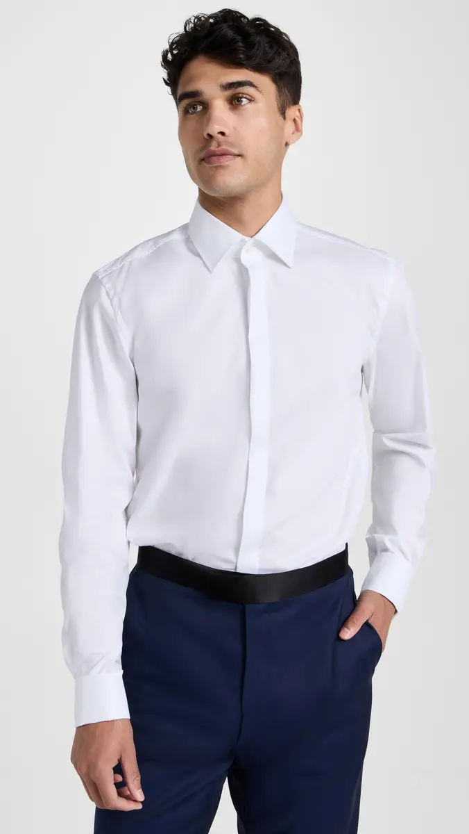 BOSS Slim Fit Easy Iron Stretch Cotton Dress Shirt | Thumbnail 2 BOSS Slim Fit Easy Iron Stretch Cotton Dress Shirt | Thumbnail 2