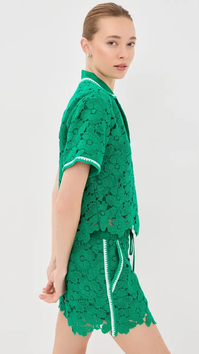 Simkhai Glenn Lace Camp Shirt | Thumbnail 5 Simkhai Glenn Lace Camp Shirt | Thumbnail 5