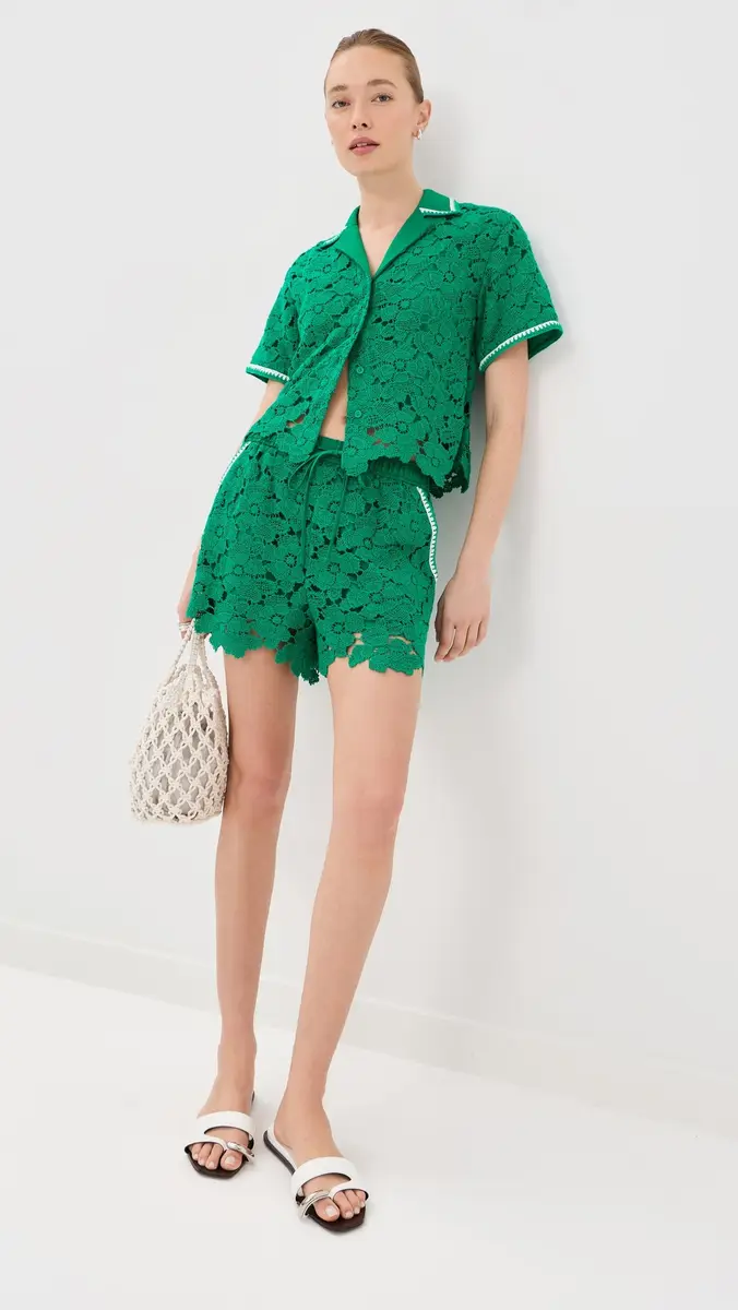 Simkhai Glenn Lace Camp Shirt | Thumbnail 6 Simkhai Glenn Lace Camp Shirt | Thumbnail 6