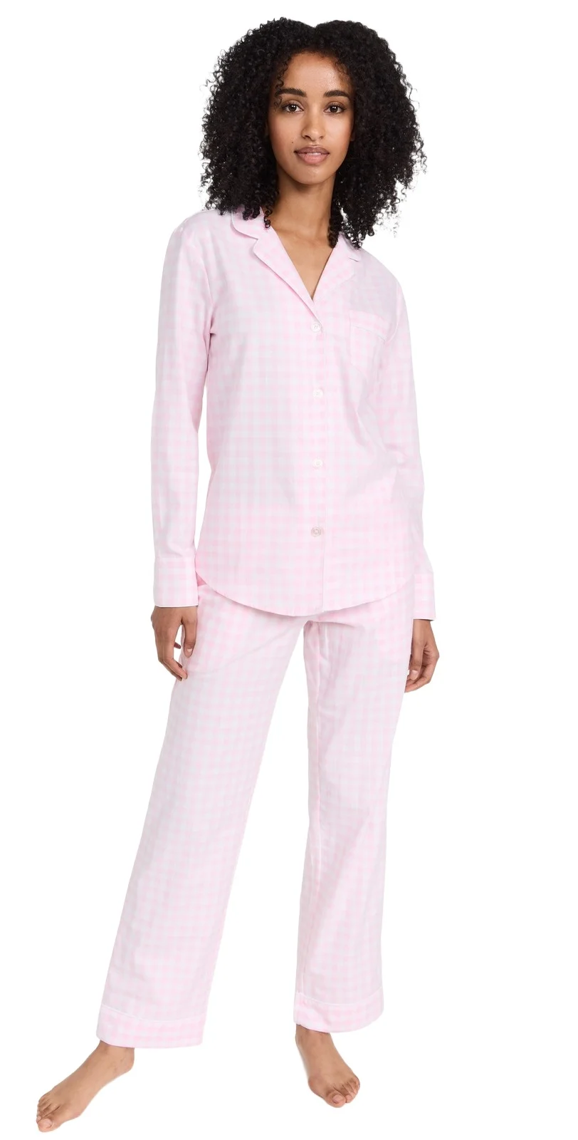 Pink Gingham Pajama Set