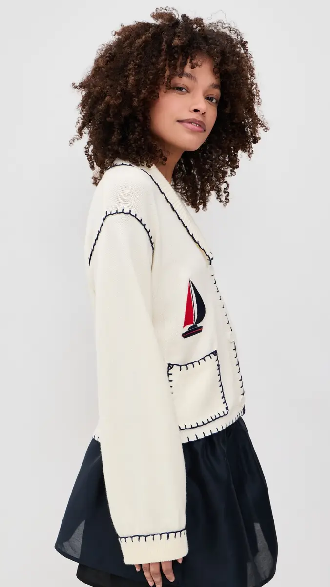 Bailey Rose Nautical Cardigan Cream | Thumbnail 4 Bailey Rose Nautical Cardigan Cream | Thumbnail 4