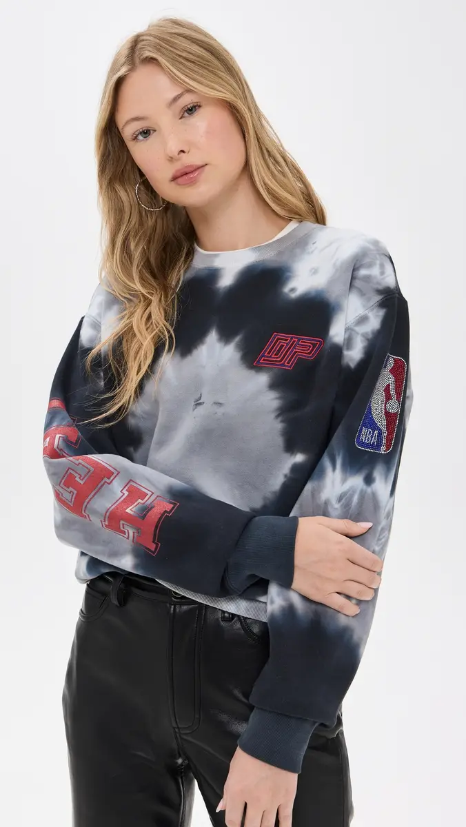 DANNIJOPRO Miami Heat Team Crew Sweatshirt Heather Grey | Thumbnail 3
