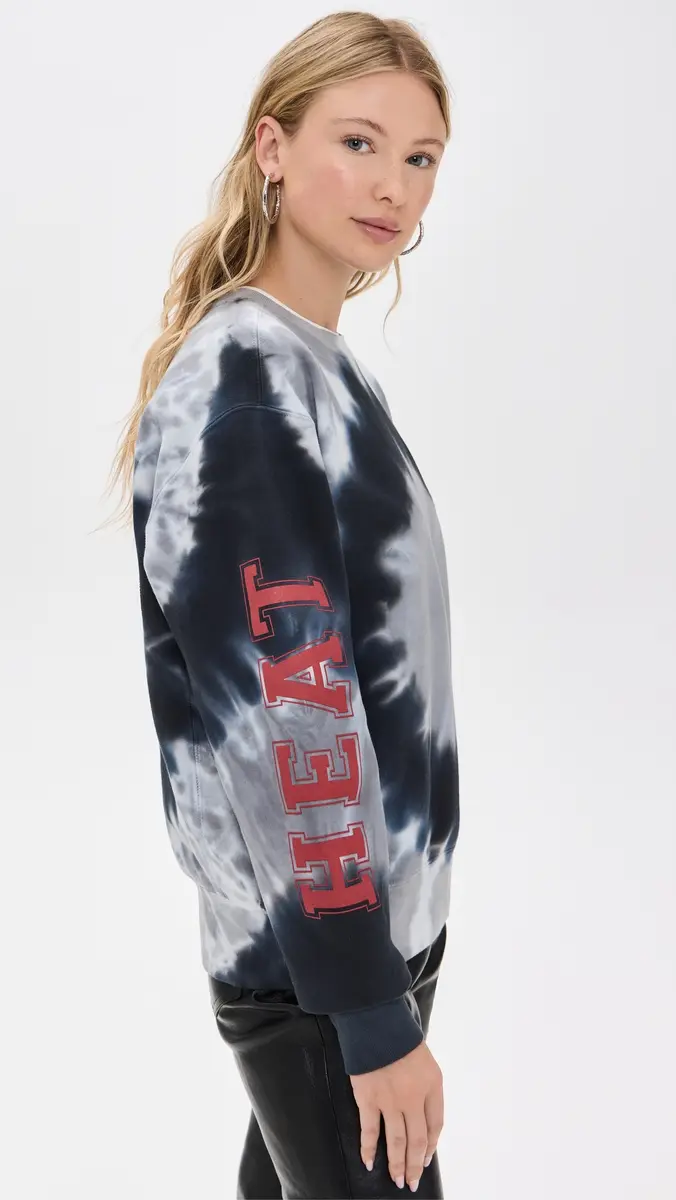 DANNIJOPRO Miami Heat Team Crew Sweatshirt Heather Grey | Thumbnail 4