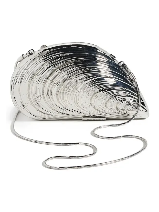 Bridget Metal Oyster Shell Clutch Bridget Metal Oyster Shell Clutch
