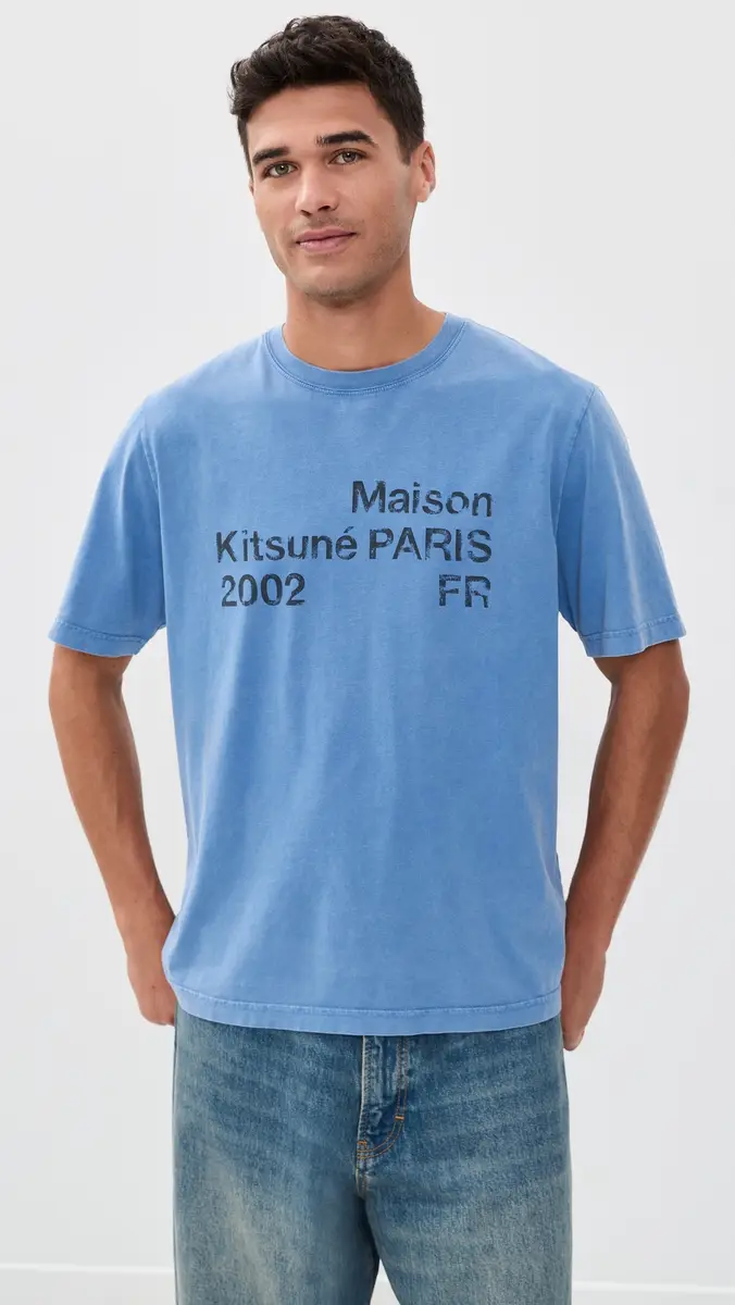 Maison Kitsuné 2002 Faded Comfort Tee Lapis Blue Faded | Thumbnail 3 Maison Kitsuné 2002 Faded Comfort Tee Lapis Blue Faded | Thumbnail 3