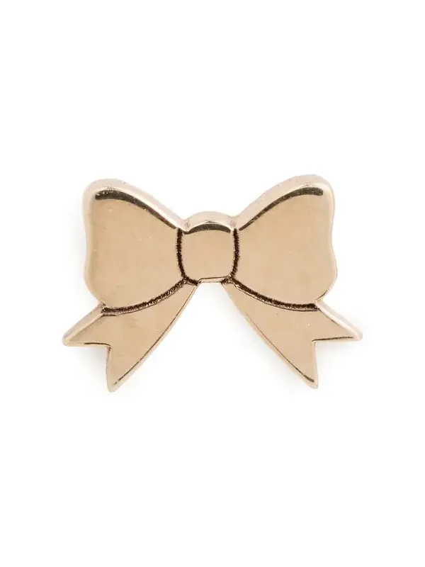 14k Gold Itty Bitty Bow Single Stud Earring