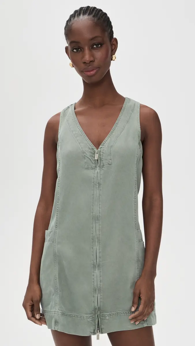 Splendid Lounge Denim Mini Dress Eucalyptus M | Thumbnail 2