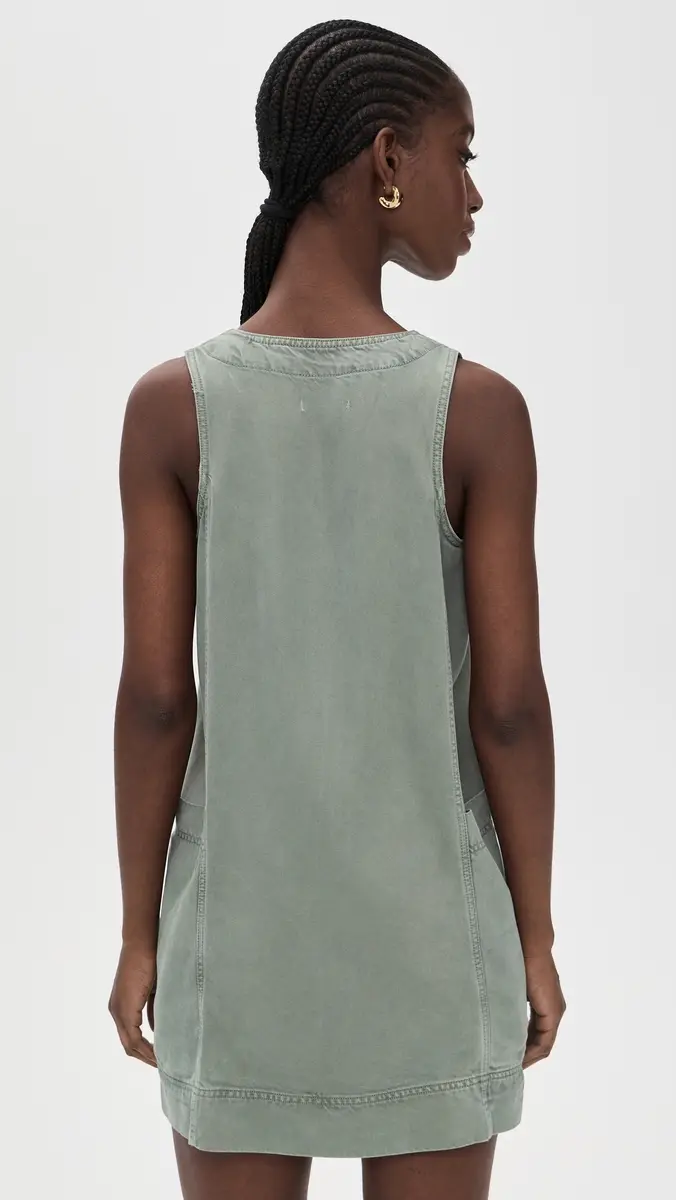 Splendid Lounge Denim Mini Dress Eucalyptus M | Thumbnail 3