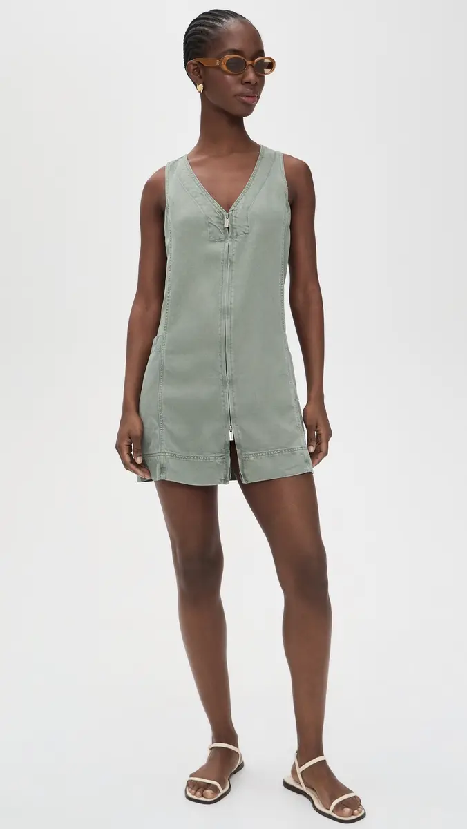 Splendid Lounge Denim Mini Dress Eucalyptus M | Thumbnail 5