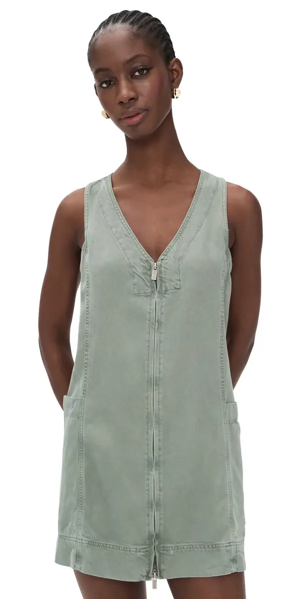 Splendid Lounge Denim Mini Dress Eucalyptus | Image 1 Splendid Lounge Denim Mini Dress Eucalyptus | Image 1