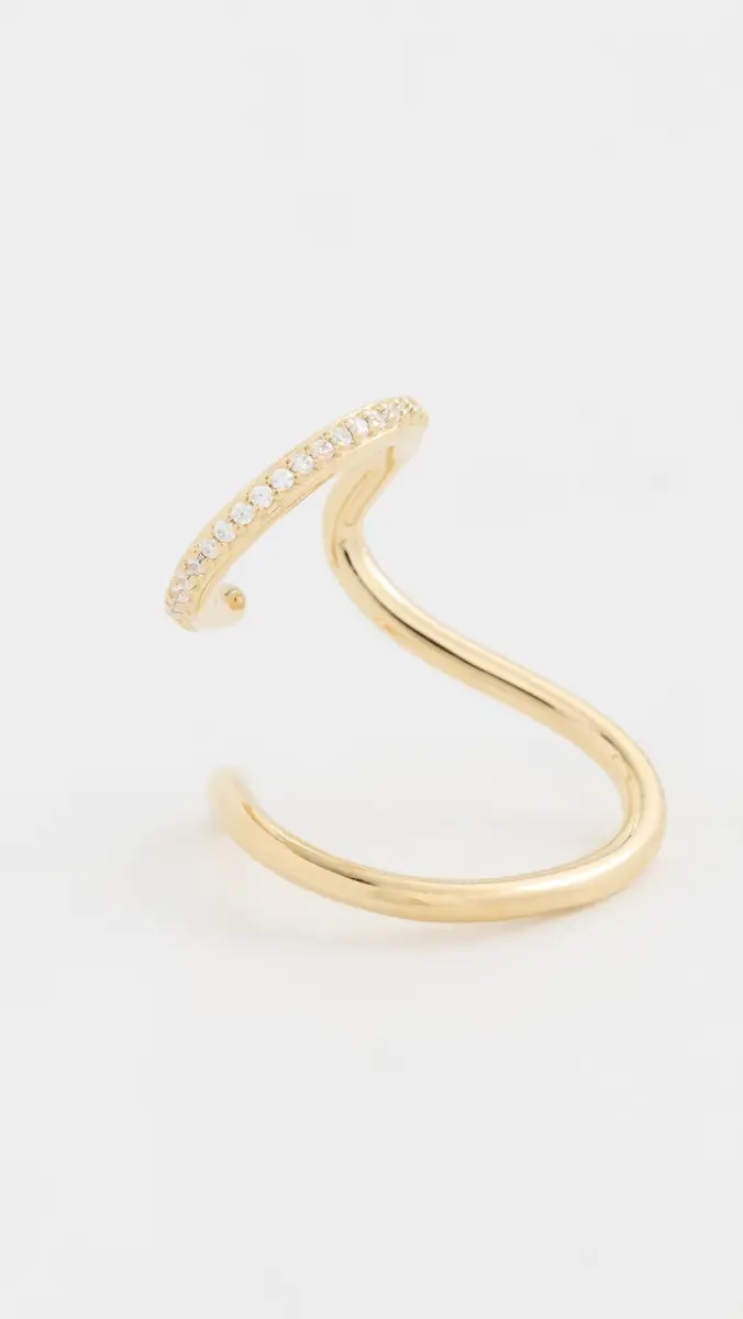 Otiumberg Pave Sonder Ear Cuff Gold One Size | Thumbnail 2 Otiumberg Pave Sonder Ear Cuff Gold One Size | Thumbnail 2