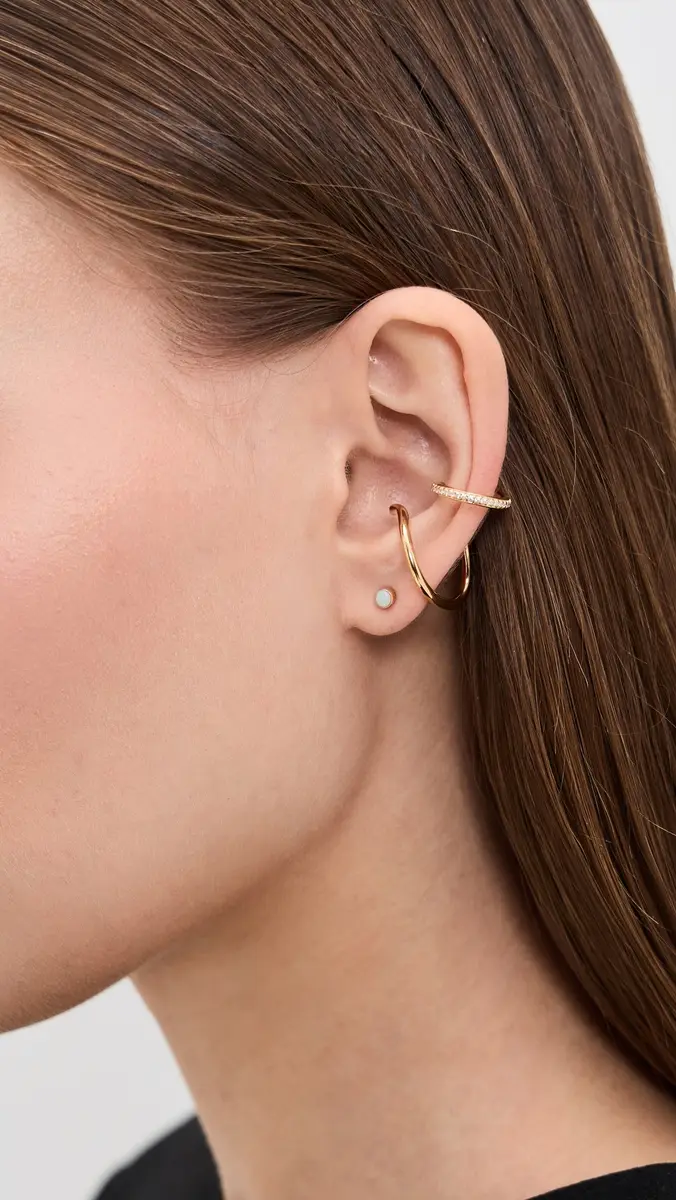 Otiumberg Pave Sonder Ear Cuff Gold One Size | Thumbnail 3 Otiumberg Pave Sonder Ear Cuff Gold One Size | Thumbnail 3