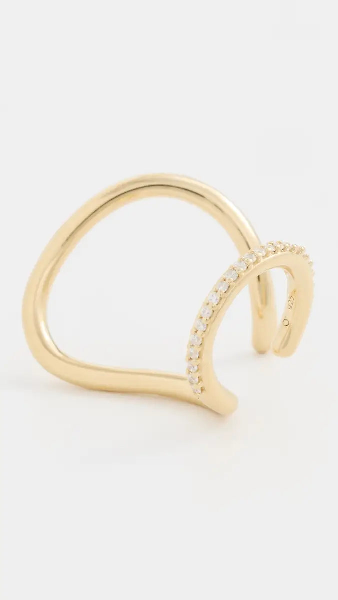 Otiumberg Pave Sonder Ear Cuff Gold One Size | Thumbnail 4 Otiumberg Pave Sonder Ear Cuff Gold One Size | Thumbnail 4