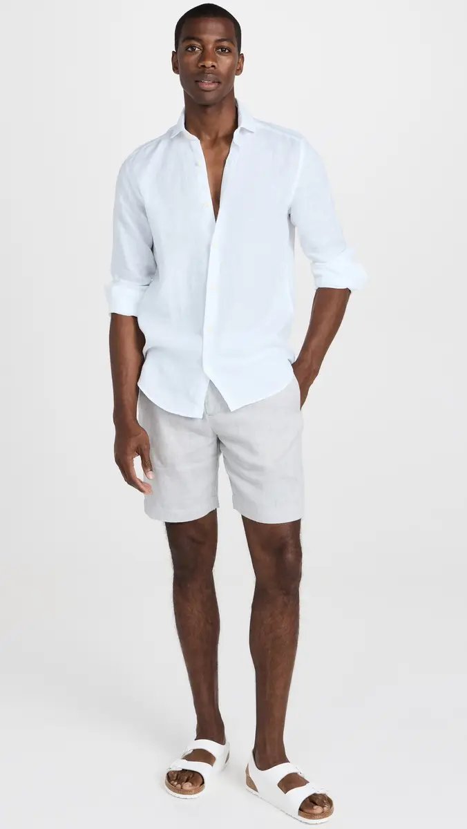 Frescobol Carioca Felipe Linen Shorts 8 | Thumbnail 5