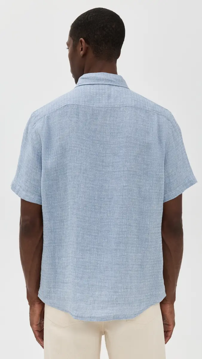 Faherty Palma Basket Weave Linen Shirt | Thumbnail 3 Faherty Palma Basket Weave Linen Shirt | Thumbnail 3
