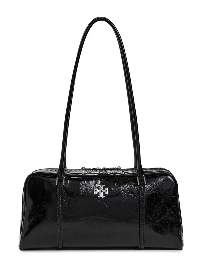 Tory Burch Crinkle Leather Small Marshmallow Satchel
