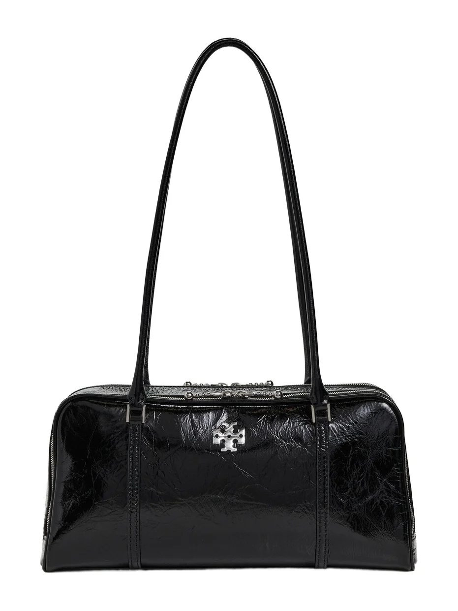 Tory Burch Crinkle Leather Small Marshmallow Satchel