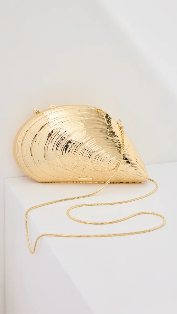 Simkhai Bridget Metal Oyster Shell Clutch | Thumbnail 2
