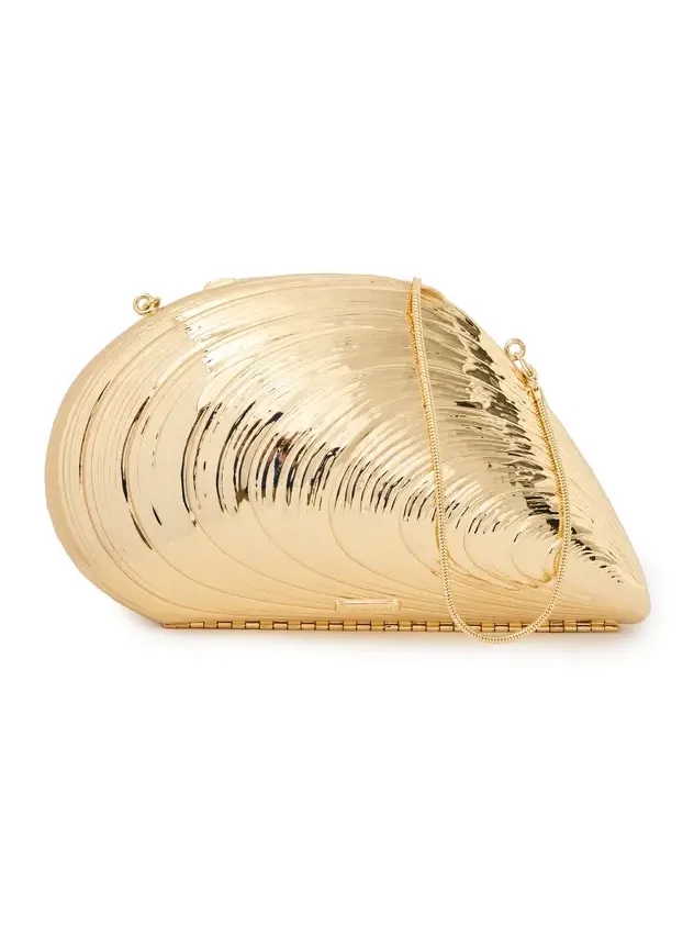 Bridget Metal Oyster Shell Clutch Bridget Metal Oyster Shell Clutch