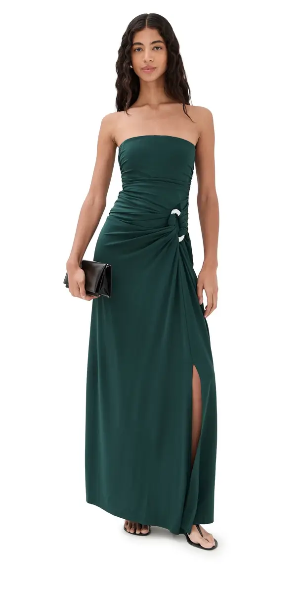 SIMKHAI Emma Bustier Gown Emerald | Image 1 SIMKHAI Emma Bustier Gown Emerald | Image 1
