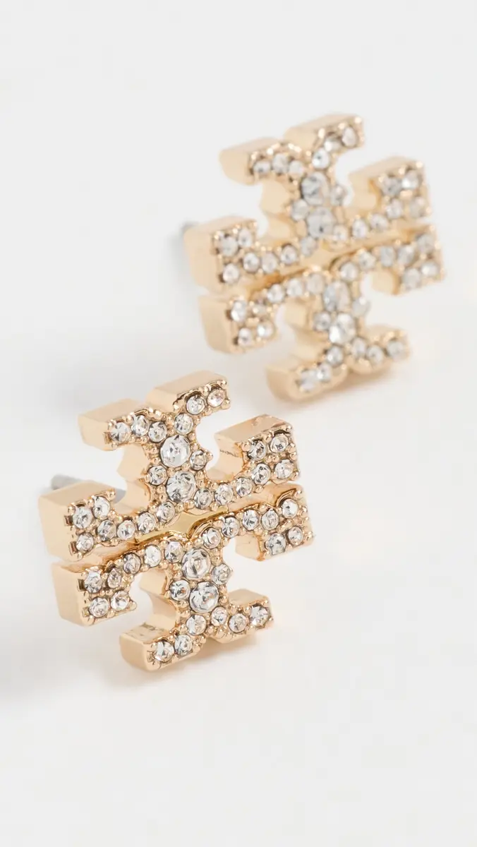 Tory Burch Icon Pavé Stud Earrings | Thumbnail 4