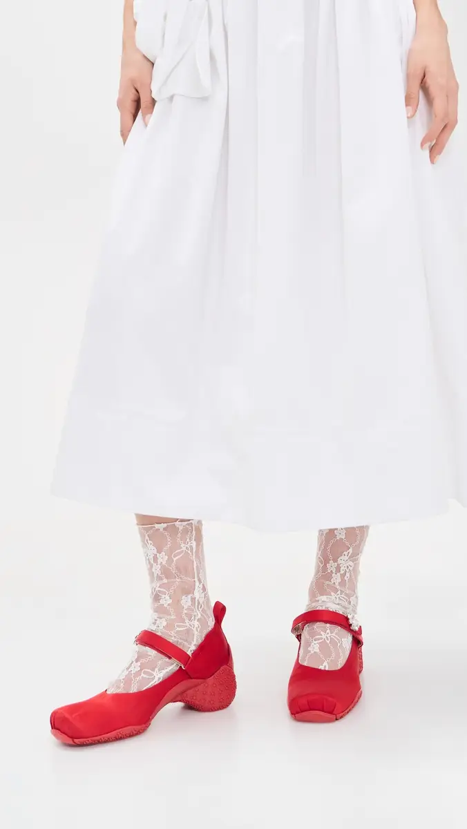 Simone Rocha Ballet Runner Shoes Red/Pearl/Clear | Thumbnail 3 Simone Rocha Ballet Runner Shoes Red/Pearl/Clear | Thumbnail 3
