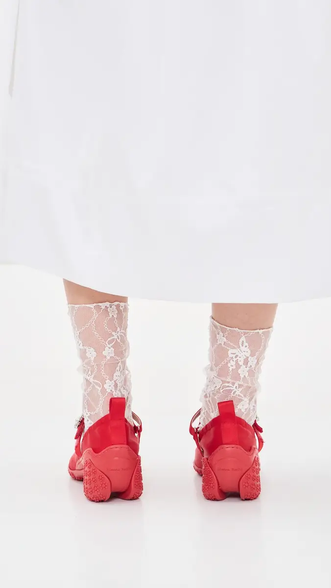 Simone Rocha Ballet Runner Shoes Red/Pearl/Clear | Thumbnail 4 Simone Rocha Ballet Runner Shoes Red/Pearl/Clear | Thumbnail 4