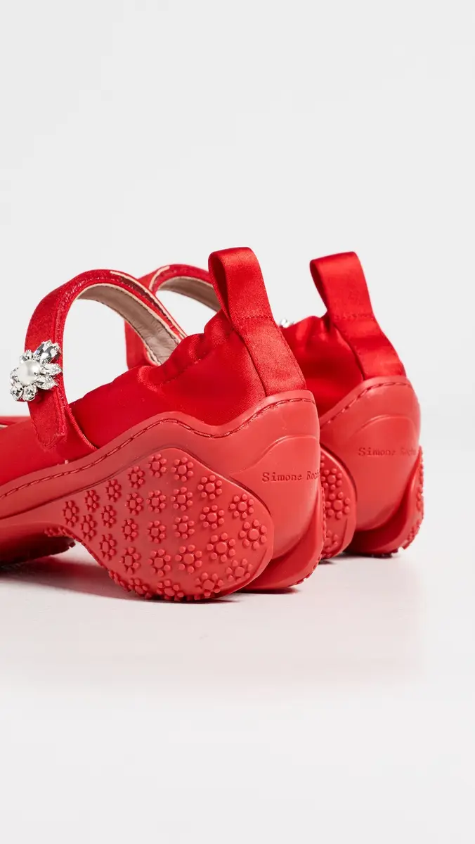 Simone Rocha Ballet Runner Shoes Red/Pearl/Clear | Thumbnail 6 Simone Rocha Ballet Runner Shoes Red/Pearl/Clear | Thumbnail 6