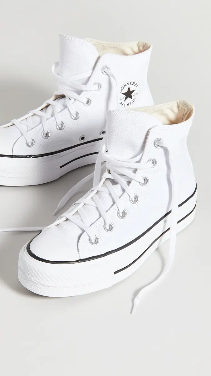 Converse Chuck Taylor All Star Lift High Top Sneakers White/Black/White | Thumbnail 2 Converse Chuck Taylor All Star Lift High Top Sneakers White/Black/White | Thumbnail 2