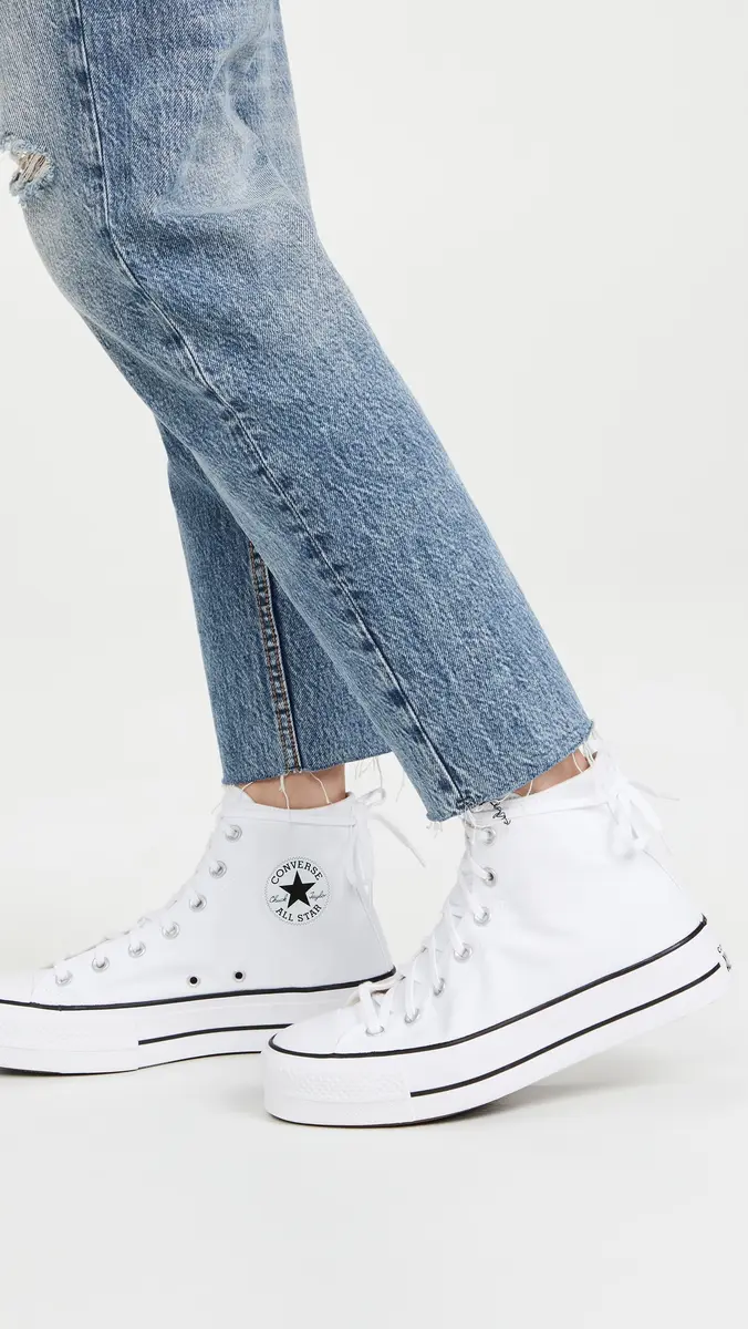 Converse Chuck Taylor All Star Lift High Top Sneakers White/Black/White | Thumbnail 3 Converse Chuck Taylor All Star Lift High Top Sneakers White/Black/White | Thumbnail 3
