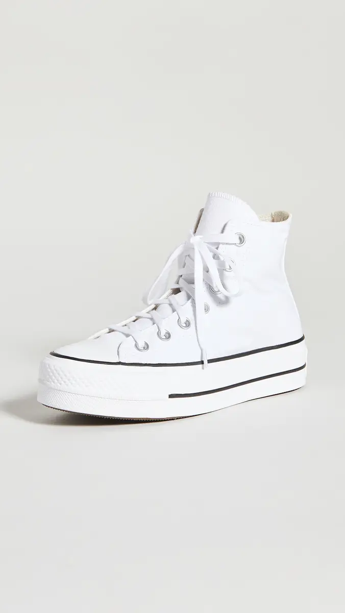 Converse Chuck Taylor All Star Lift High Top Sneakers White/Black/White | Thumbnail 5 Converse Chuck Taylor All Star Lift High Top Sneakers White/Black/White | Thumbnail 5